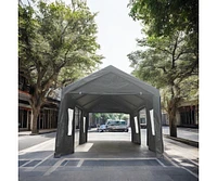 12x20 Feet Heavy Duty Outdoor Portable Garage Ventilated Canopy Carports Car Shelter
