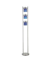 Streamdale Furniture 65"H 3-Blue-Head With Two Way Adjustable Floor Lamp