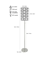 Streamdale Furniture 62"H Grey/White Retro Floor Lamp