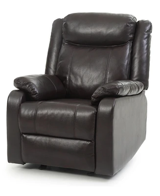 Simplie Fun Ward Rocker Recliner, Dark Brown