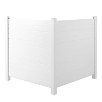 Streamdale Furniture Privacy Fence Panels Kit Air Conditioner Trash Can Enclosure Vinyl White Color