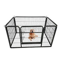 Streamdale Furniture Dog Playpen Designed For Camping, Yard, 28" Height For Medium/Small Dogs, 4Panels