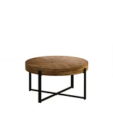 Simplie Fun 33.86"Modern Retro Splicing Round Coffee Table