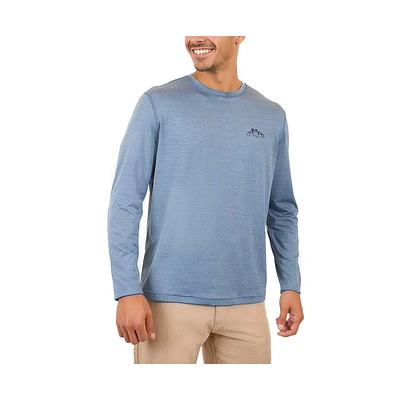 Mountain and Isles Men's Sun Protection Seaside Stack Graphic Crewneck