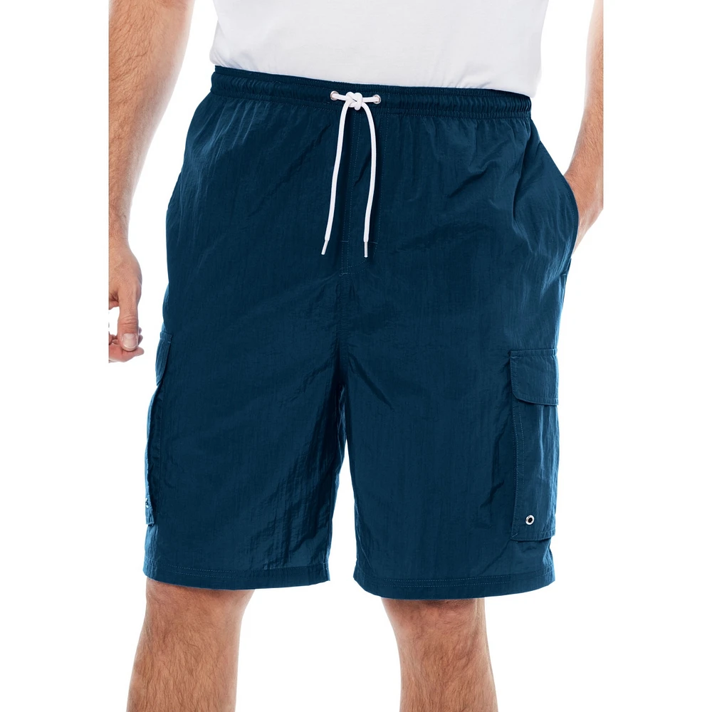 KingSize Big & Tall 8" Cargo Swim Trunks