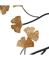 Streamdale Furniture Golden Gingko Leaves 3-Piece Metal Wall Decor Set