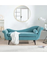 Simplie Fun Chaise Lounge With Scroll Arms Ii