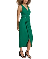 Siena Women's Faux-Wrap Midi Dress