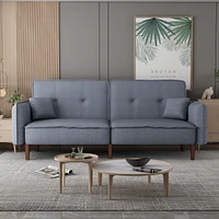 Streamdale Furniture Futon Sofa Bed With Solid Wood Leg In Fabric