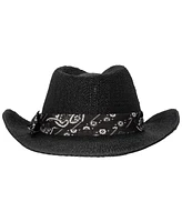 Lauren Ralph Lauren Cowboy Hat with Fabric Tie