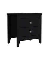 Streamdale Furniture Nightstand More, Two Shelves, Four Legs, Black Wengue Finish