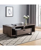 Streamdale Furniture Coffee Table Walnut Oak Black