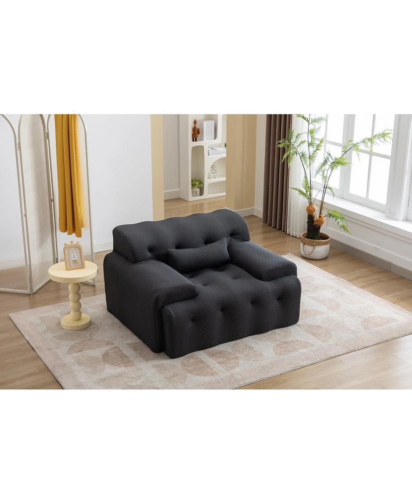 Streamdale Furniture Large Size 1 Seater Sofa, Pure Foam Comfy Sofa Couch, Modern Lounge Sofa For Living Room, Apartment