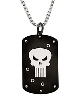 Marvel The Punisher Stainless Steel (316L) Pendant, 22'' Box Chain