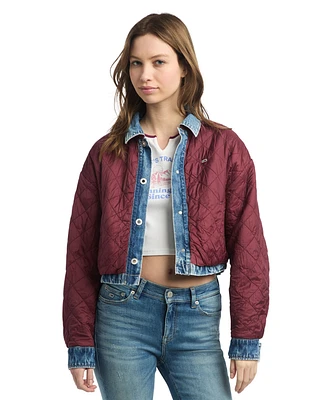 Tommy Jeans Women's Cotton Quilted Reversible Denim Jacket