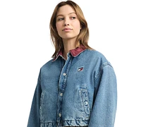 Tommy Jeans Women's Cotton Quilted Reversible Denim Jacket