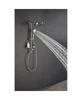 Streamdale Furniture Matte Black Shower System: Rain Showerhead, Hand Shower, Slide Bar