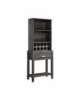 Streamdale Furniture Wine Cabinet Distressed Grey