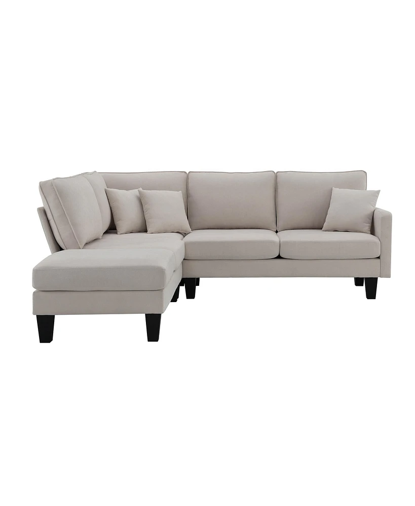 Simplie Fun 90X88" Terrycloth Modern Sectional Sofa