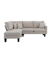 Simplie Fun 90X88" Terrycloth Modern Sectional Sofa