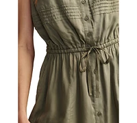 Lucky Brand Women's Pleated Drawstring-Waist Dress