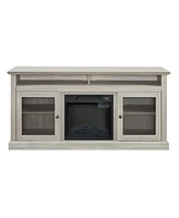 Streamdale Furniture Modern Tv Stand with Fireplace Insert, Stone Gray, 60" W