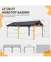 Streamdale Furniture Wooden Frame Gazebo: Outdoor Pavilion for Patio & Garden