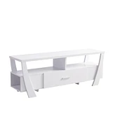 Simplie Fun Tv Stand White for Home or Office Use