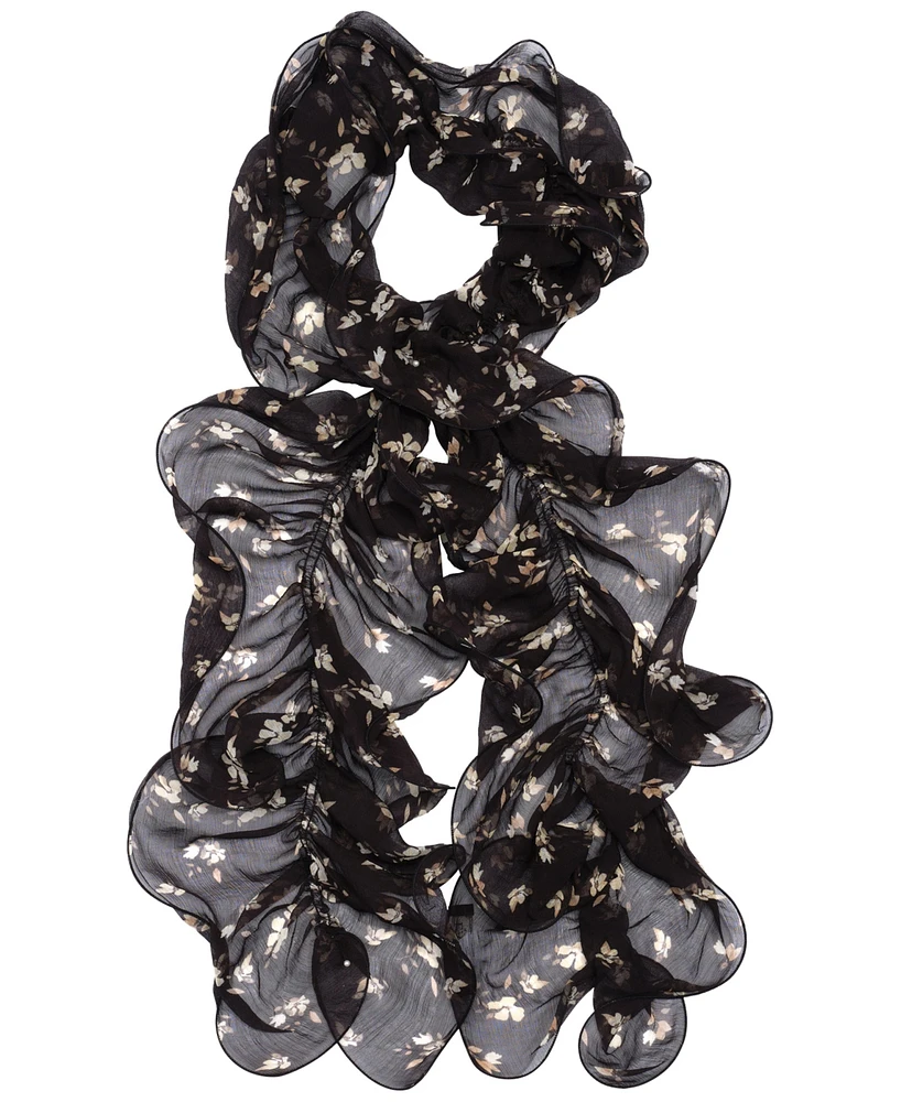 Lauren Ralph Lauren Floral Ruffle Scarf