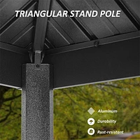 Aluminum Bbq Gazebo with Shelves Serving Tables
