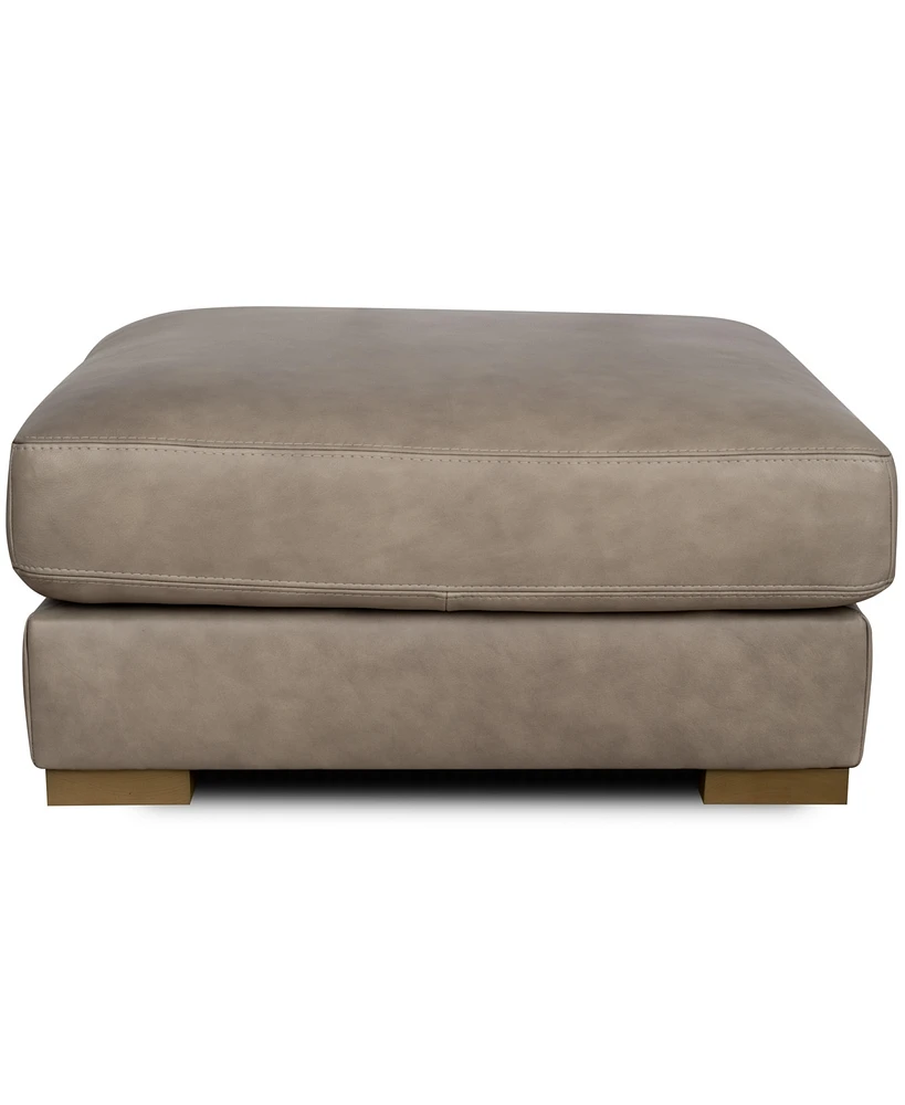 Rutherford Home Matera 34" Leather Big Ottoman