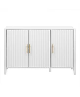 Simplie Fun Three-door Storage Cabinet with Metal Handles for Any Room