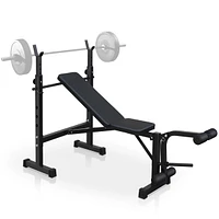 Olympic Weight Bench, Bench Press Set With Squat Rack And Bench For Home Gym Full-Body Workout