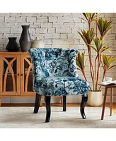 Hulala Home Grahame Contemporary Wooden Accent Chair with Black Leg