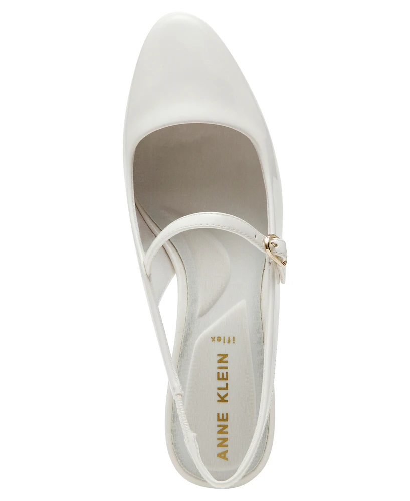 Anne Klein Women's Pia Block Heel Mary Jane Slingback Pumps