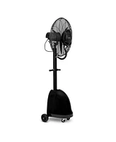 Newair 26" Pedestal Misting Fan with 8700 Cfm of Power, Adjustable Mist Settings, Water Tank and 3 Fan Speeds, Perfect for the Patio, Back Yard, or Ou