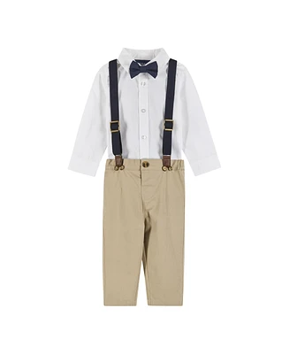 Andy & Evan Baby Boys Long Sleeve Suspenders Set