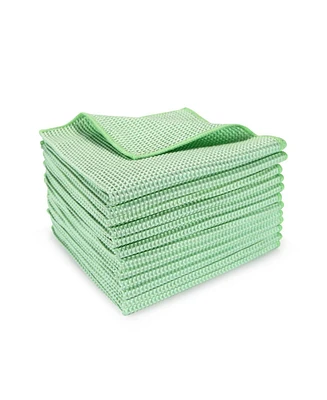 Arkwright Home Smart Choice Waffle Cleaning Cloths (12 Pack), 16x16 in., Reusable, Streak-Free, Color Options