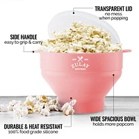Zulay Kitchen Microwave Popcorn Popper - Bpa-Free Silicone Popcorn Popper Microwave Popcorn Bowl