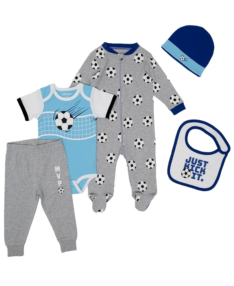 Gertex Baby Boys Soccer Layette 5 Piece Set