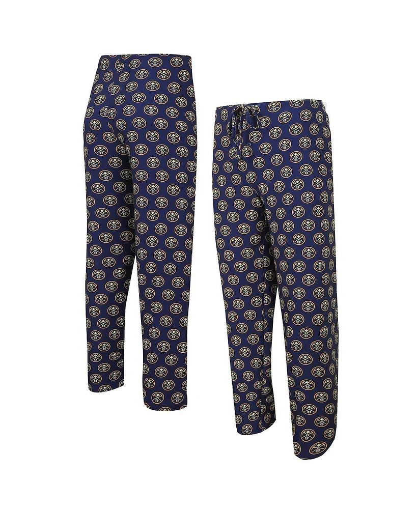 Concepts Sport Men's Navy Denver Nuggets Gauge Allover Print Pants