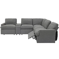 Streamdale Furniture 104" Home Theater Reclining Sectional with Storage, Usb, Power Socket