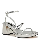 Nine West Women's Flame Square Toe Strappy Dress Sandals