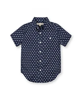 Hope & Henry Boys Linen Short Sleeve Button Down Shirt