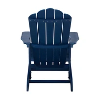 Blue Weather-Resistant Adirondack Chair for Outdoor Use