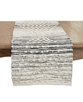 Saro Lifestyle Artisan Woven Stripe Diamond Table Runner, 16"x72"