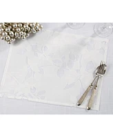 Saro Lifestyle Sheer Elegance Burnout Voile Vine Design Placemat Set of 4, 13"x19"