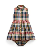 Polo Ralph Lauren Baby Girls Plaid Cotton Madras Shirtdress