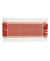 Saro Lifestyle Tassel Trimmed Stripe Placemat Set of 4, 14"x20"