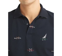 Nautica Men's Classic-Fit Logo-Print Performance Polo Shirt